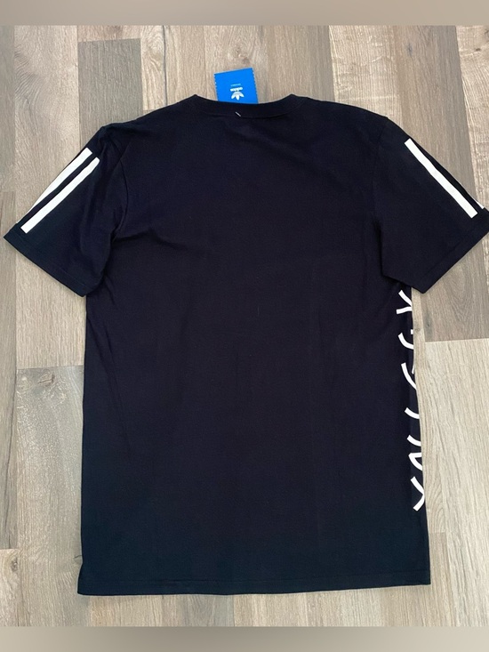 Adidas Originals T-shirt Men's Color Black Size Small Front Logo and Side New - Picture 6 of 10